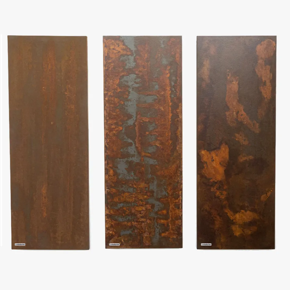 Radiator electric din pulbere de marmura italiana cu efect Corten - Lines Viadurini