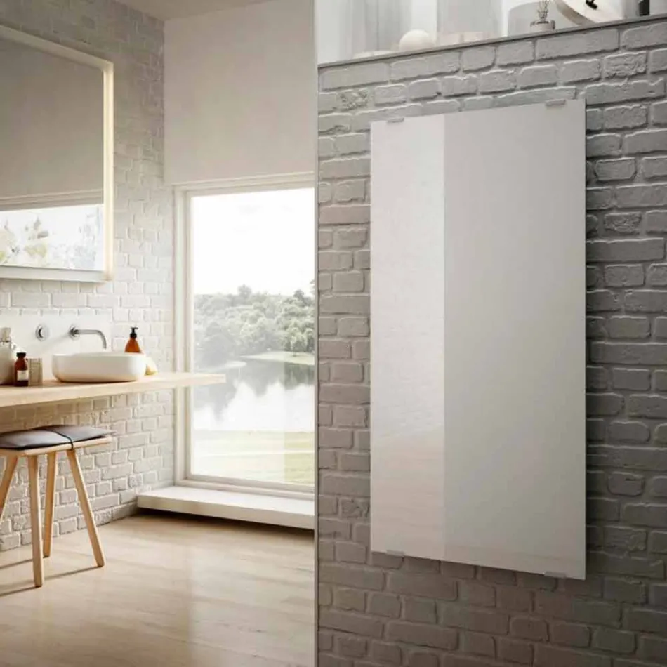 Radiator electric în sticlă albă de design Star, fabricat în Italia Viadurini