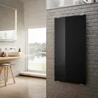 Design modern, radiator negru din sticlă electrică Star, fabricat în Italia Viadurini