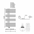 Radiator electric montat pe perete de design modern pentru baie 400 W - Peacock Viadurini