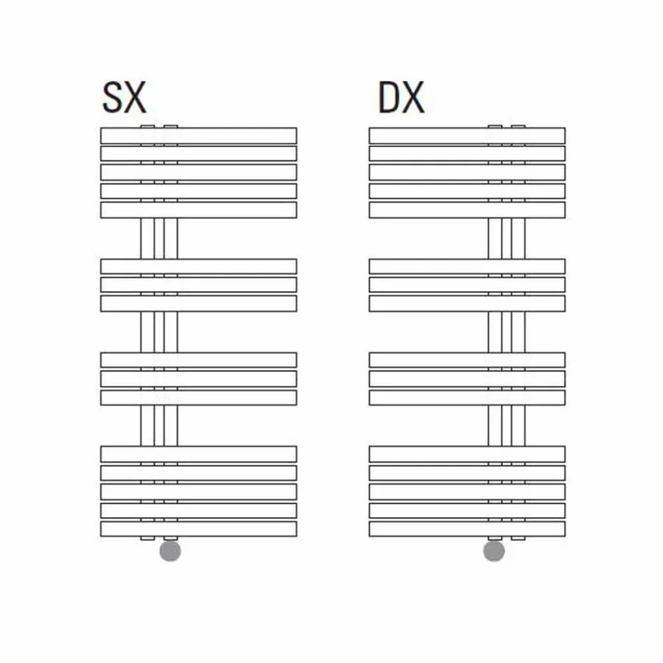 Radiator electric montat pe perete de design modern pentru baie 400 W - Peacock Viadurini