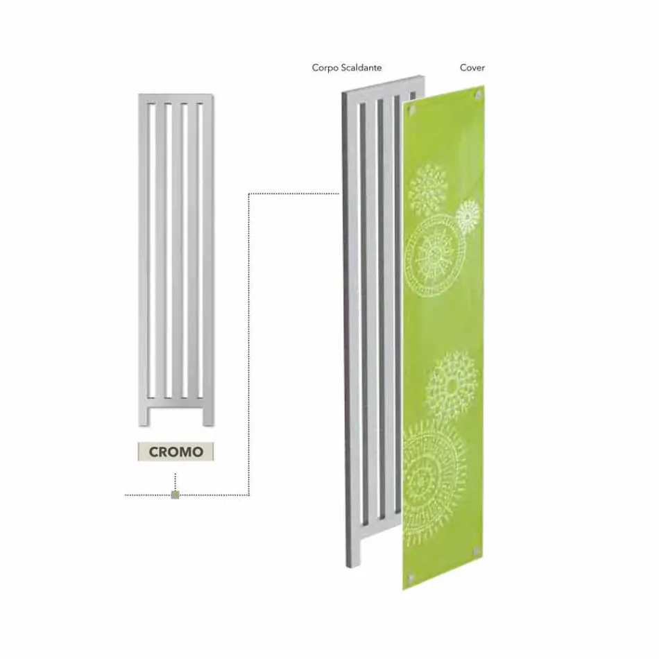 radiator electric vertical cu înveliș de design nou Rochie H Scirocco Viadurini