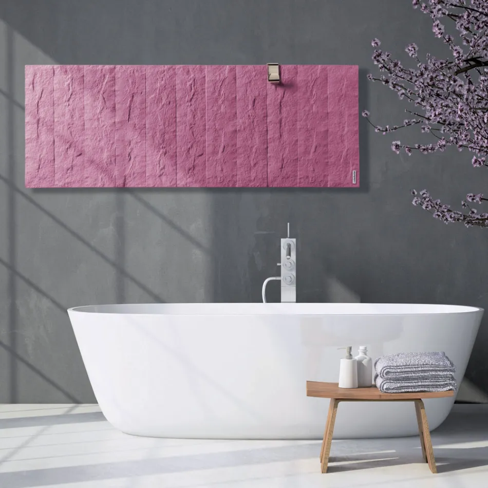 Radiator hibrid de până la 1400 W în pulbere de marmură italiană - Terraa Viadurini