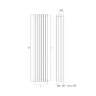 Radiator hidraulic cu colectoare orizontale si conducte verticale - Colomba Viadurini
