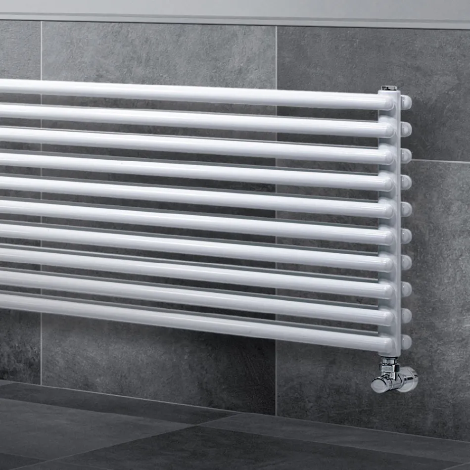 Radiator Hidraulic cu Seria Dubla de Elemente Orizontale Made in Italy - Strega Viadurini
