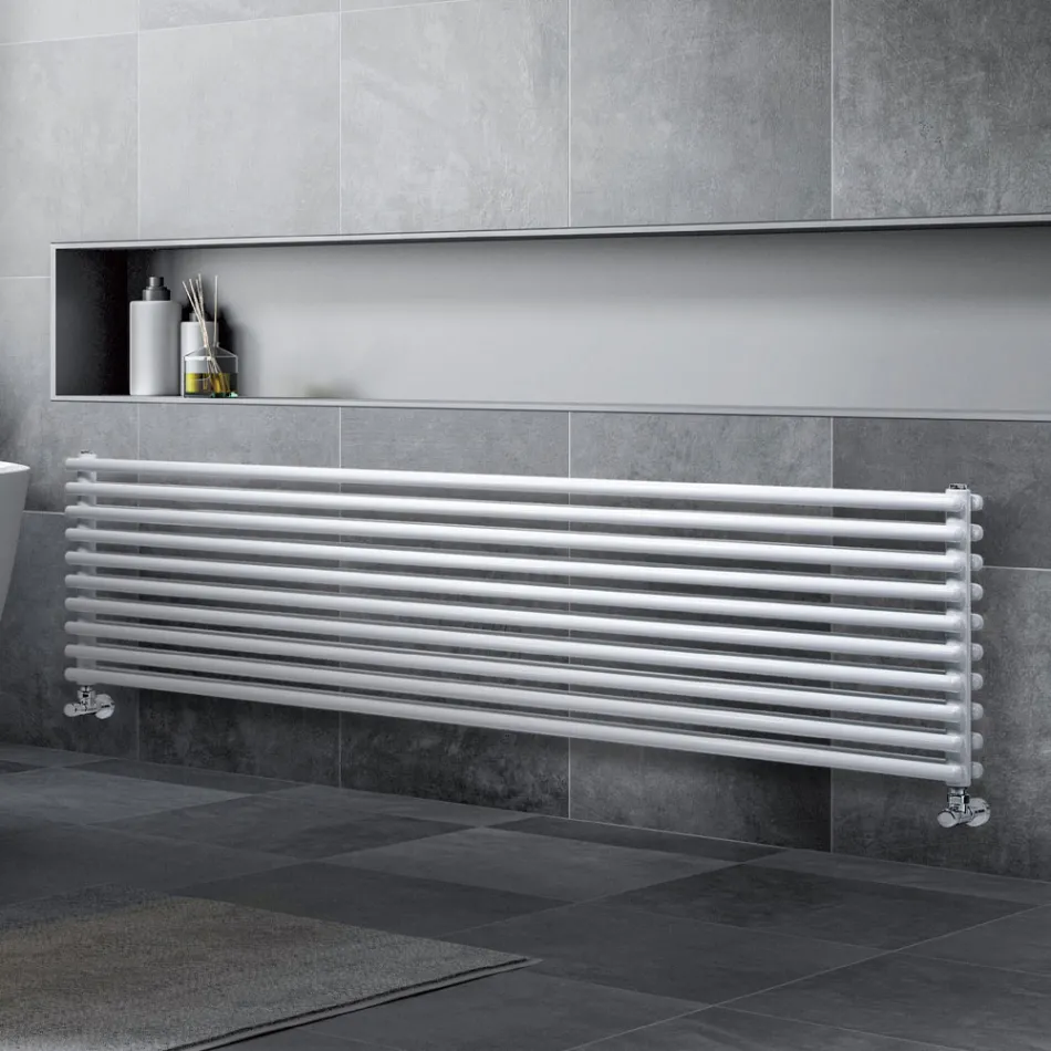 Radiator Hidraulic cu Seria Dubla de Elemente Orizontale Made in Italy - Strega Viadurini