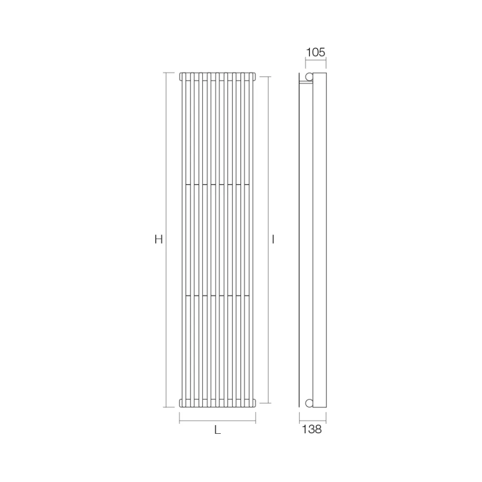 Radiator Hidraulic cu Seria Dubla de Elemente Plate Fabricat in Italia - Macedonia Viadurini
