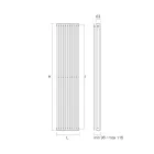 Radiator hidraulic cu Seria Dubla de Elemente Verticale Made in Italy - Pasticcio Viadurini