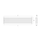 Radiator hidraulic cu elemente de secțiune pătrată, fabricat în Italia - Nougat Viadurini