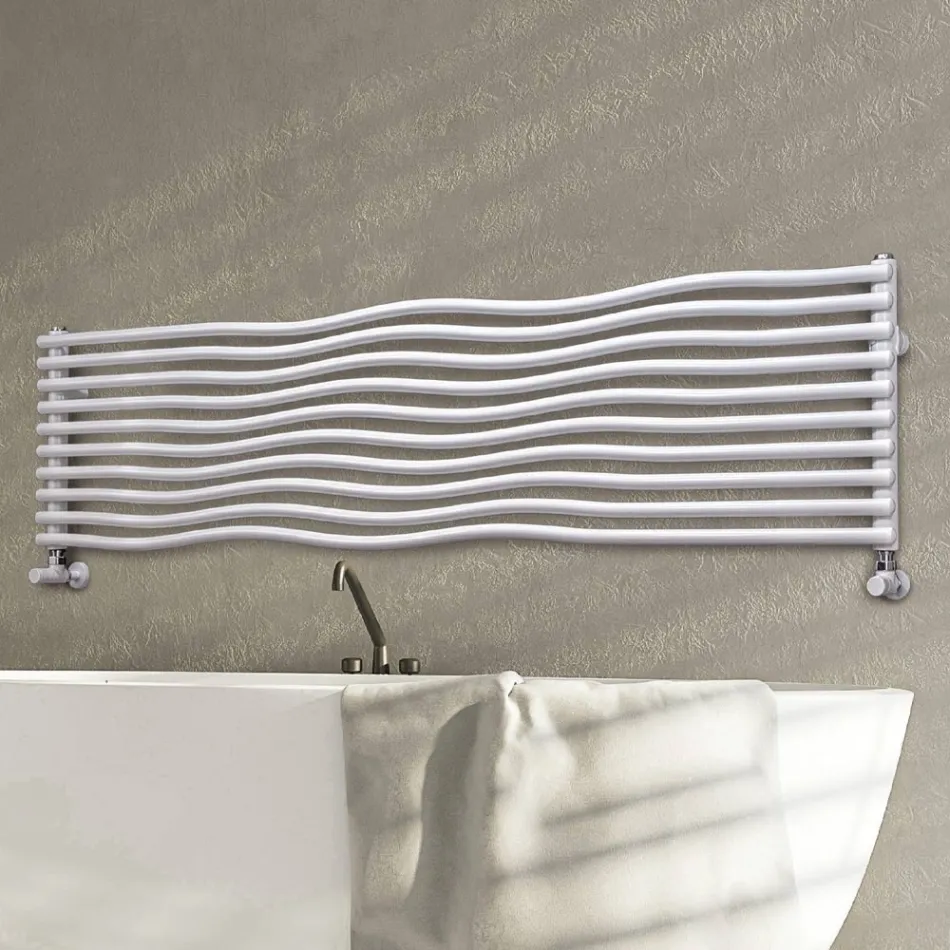 Radiator hidraulic cu elemente curbate orizontale Made in Italy - Zucchero Viadurini