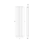 Radiator hidraulic cu o singură serie de elemente plate Made in Italy - Zabaione Viadurini