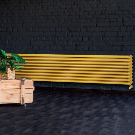 Radiator hidraulic cu serie triplă de elemente orizontale fabricat în Italia - Caramella Viadurini