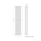 Radiator Hidraulic cu Seria Tripla de Elemente Verticale Made in Italy - Cenci Viadurini