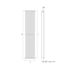 Radiator hidraulic cu o serie de elemente verticale fabricate in Italia - carbon Viadurini