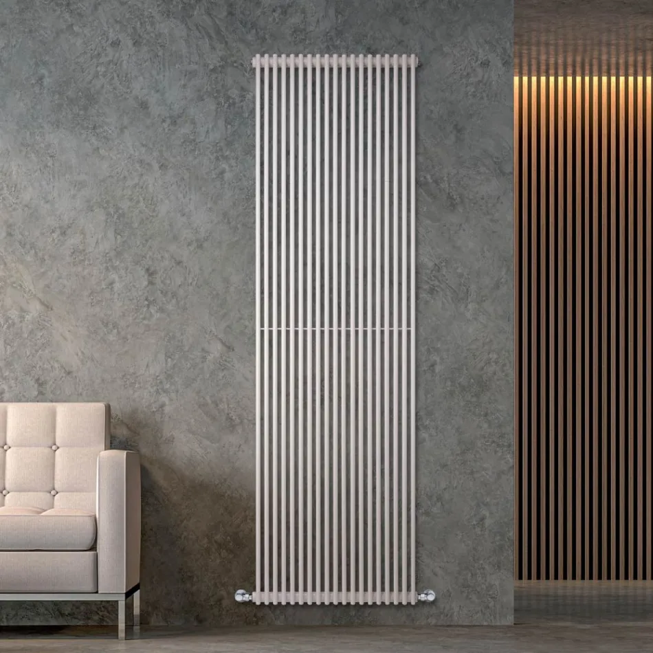Radiator hidraulic cu o serie de elemente verticale fabricat în Italia - Carbon Viadurini