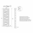 Radiator hidraulic de design pentru cameră de zi sau baie cu Led 839 W - Strălucire Viadurini