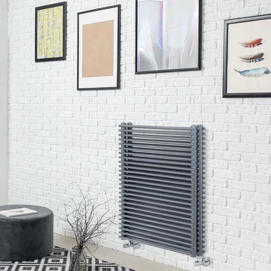 Radiator Hidraulic din Otel cu Sectiune Tripla de Elemente Made in Italy - Ciambella Viadurini