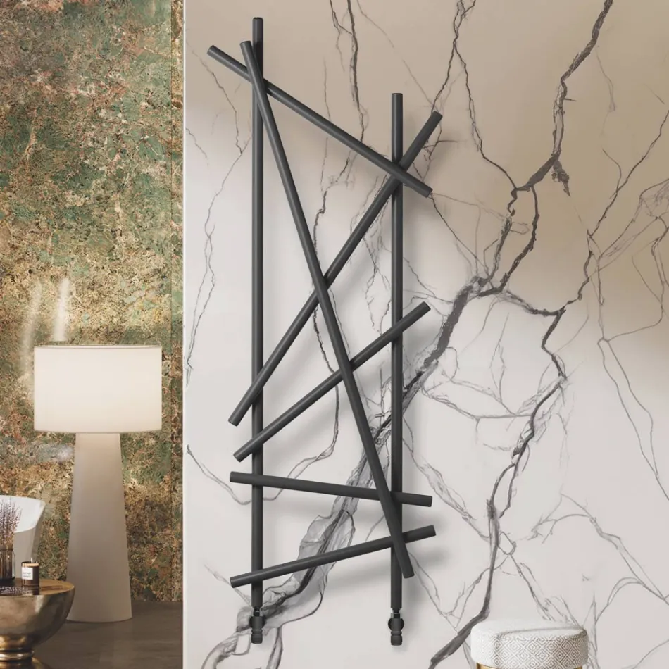 Radiator hidraulic din oțel cu țevi cu secțiune rotundă Fabricat în Italia - Aleatoriu Viadurini