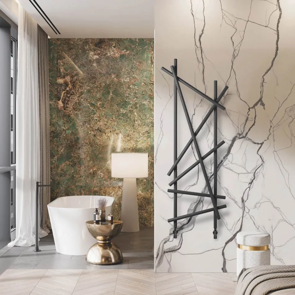 Radiator hidraulic din oțel cu țevi cu secțiune rotundă Fabricat în Italia - Aleatoriu Viadurini