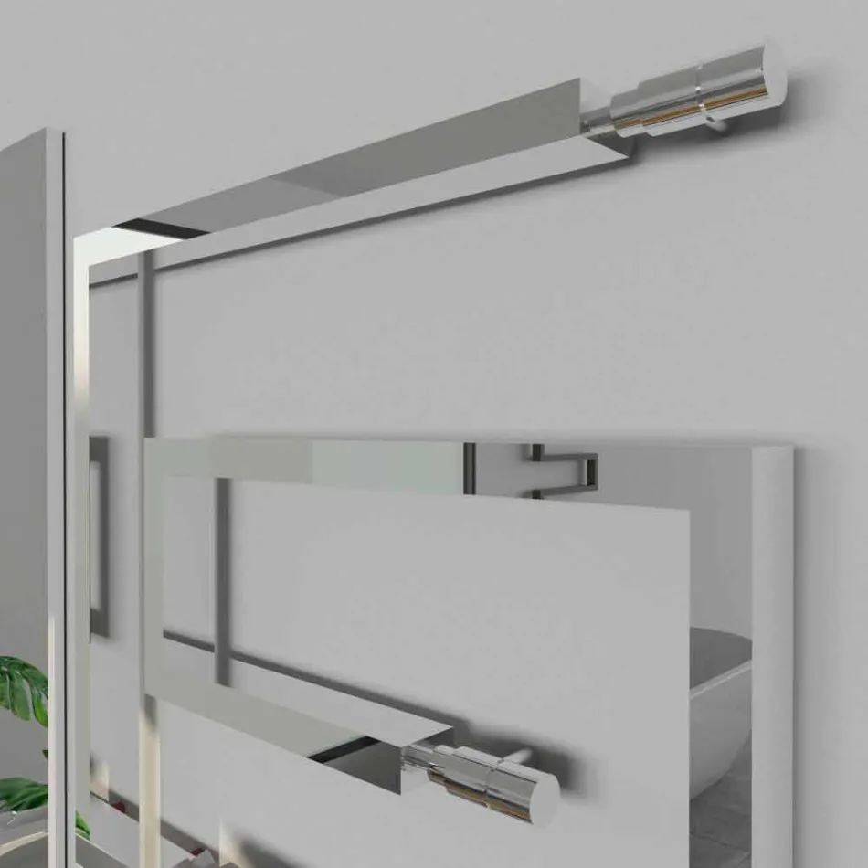 Radiator decorativ hidraulic din oțel inoxidabil periat Snake de Scirocco H Viadurini