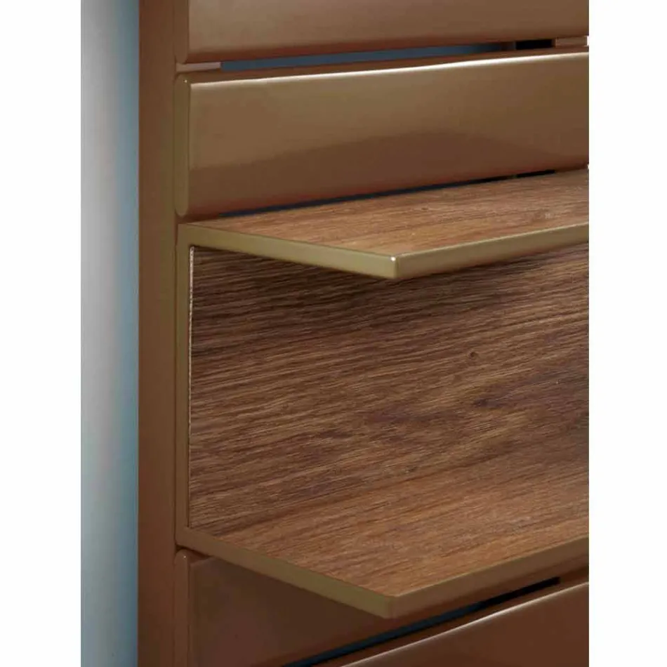 Hidraulic Termoarredo oțel, rafturi de stejar, Utility H Scirocco Viadurini