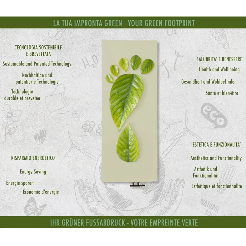 Radiator hidraulic personalizabil din pulbere de marmură Made in Italy - Lineep Viadurini