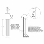 Radiator de perete hidraulic vertical de design modern până la 1224 wați - Regolo Viadurini