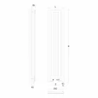 radiator vertical hidraulic făcute în Italia de către New Rochie H Scirocco Viadurini