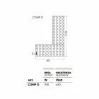 Termoarredo lego moderne electrice colorate, Cărămidă de Scirocco H Viadurini