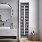 Radiator mixt Lux cu suport pentru prosoape din oțel, fabricat în Italia Viadurini
