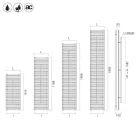 Radiator mixt Lux cu suport pentru prosoape din oțel, fabricat în Italia Viadurini
