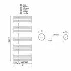 Încălzitor de prosoape cu design modern, montat pe perete, până la 690 W - păun Viadurini