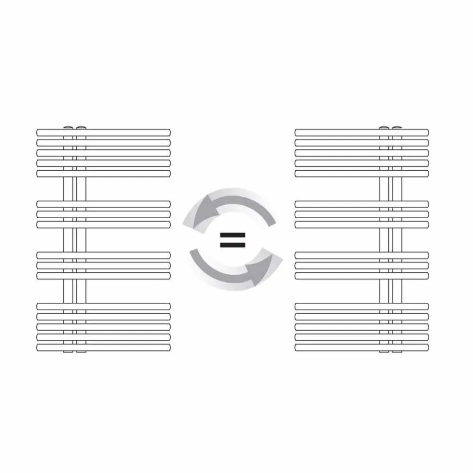 Încălzitor de prosoape cu design modern, montat pe perete, până la 690 W - păun Viadurini