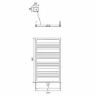 Încălzitor de prosoape cu radiator Baie Design pătrat în oțel 412 W - Turn Viadurini