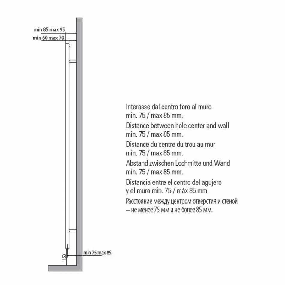 Încălzitor de prosoape cu radiator Baie Design pătrat în oțel 412 W - Turn Viadurini