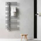 Încălzitor de prosoape cu radiator crom în oțel Design hidraulic 483 W - Pavone Viadurini