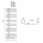 Încălzitor de prosoape cu radiator crom în oțel Design hidraulic 483 W - Pavone Viadurini