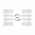 Încălzitor de prosoape cu radiator crom în oțel Design hidraulic 483 W - Pavone Viadurini