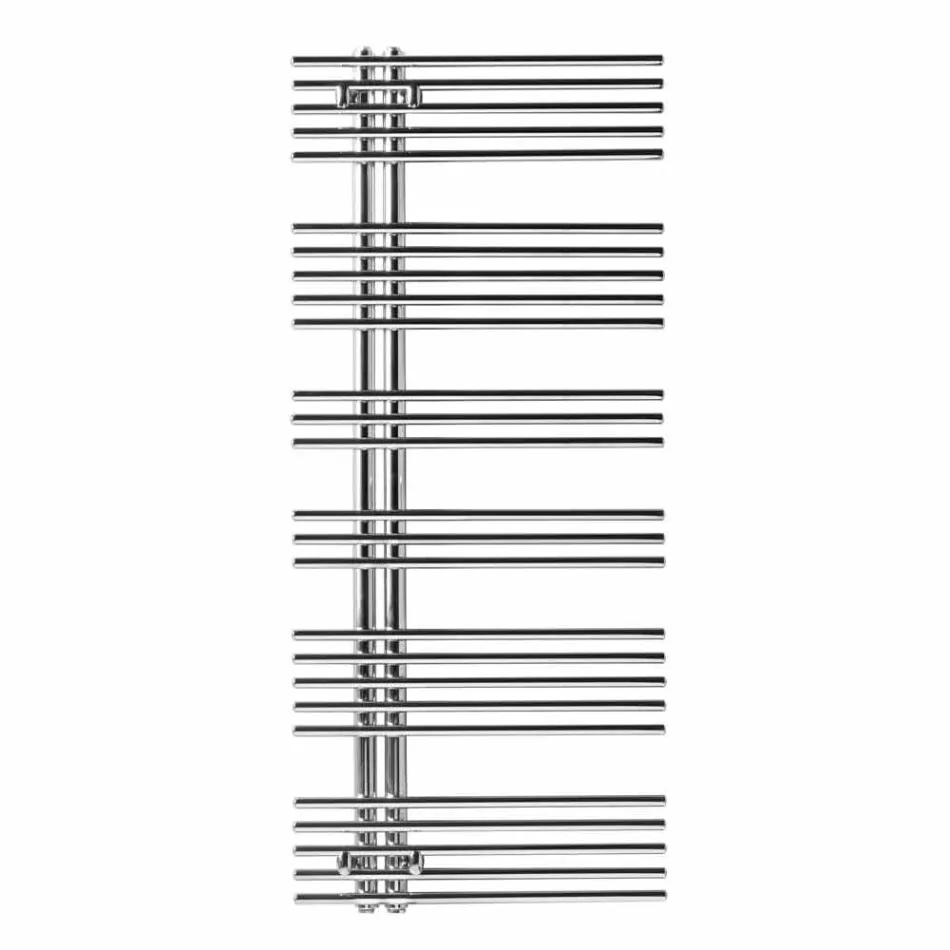 Încălzitor de prosoape cu radiator crom în oțel Design hidraulic 483 W - Pavone Viadurini