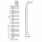 Suport de prosoape electric încălzit din oțel cromat design 700 W - Peacock Viadurini