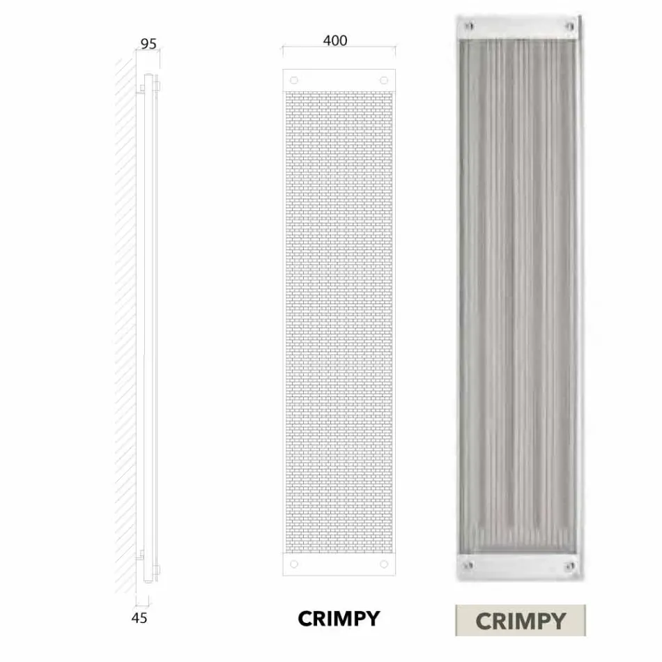 Vertical hidraulic Termoarredo design modern rochie nouă de Scirocco H Viadurini