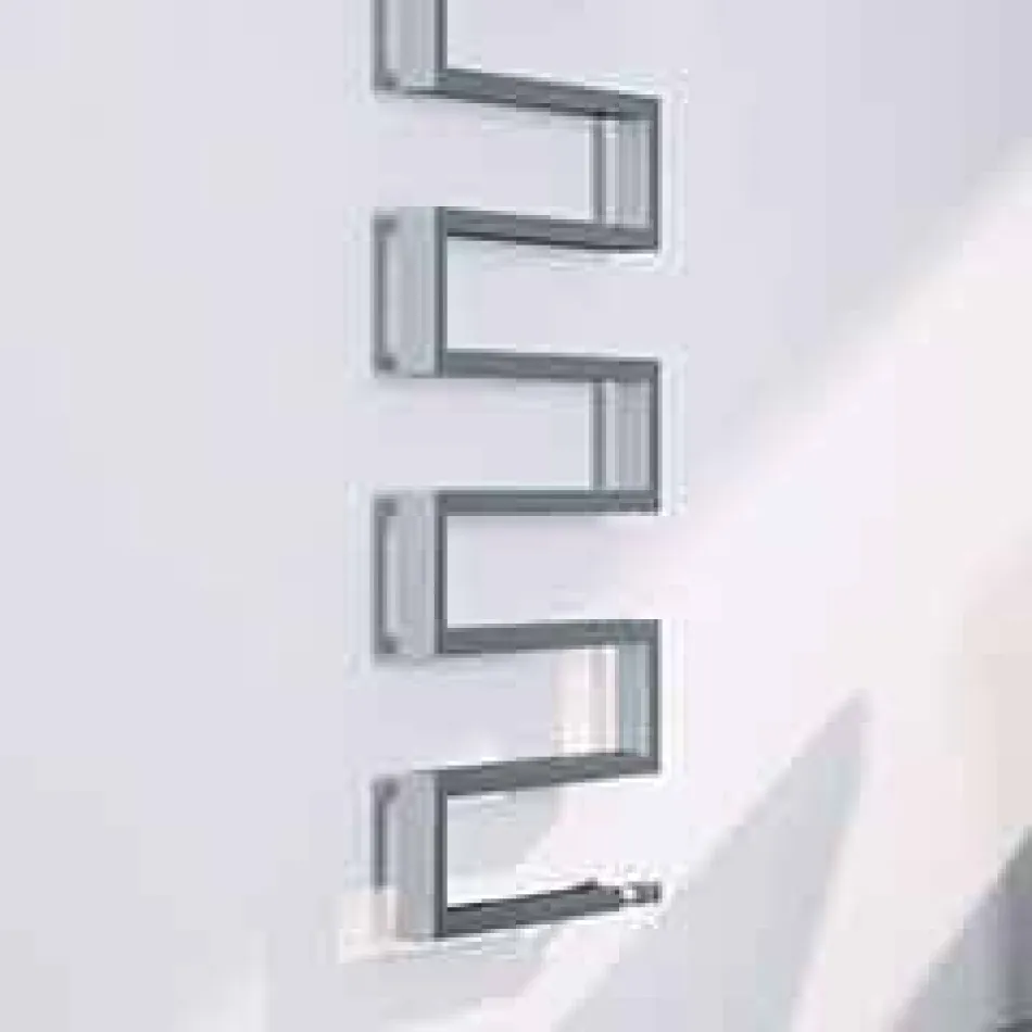 Termoarredo finisaj vertical cromat hidraulic șarpe de H Scirocco Viadurini