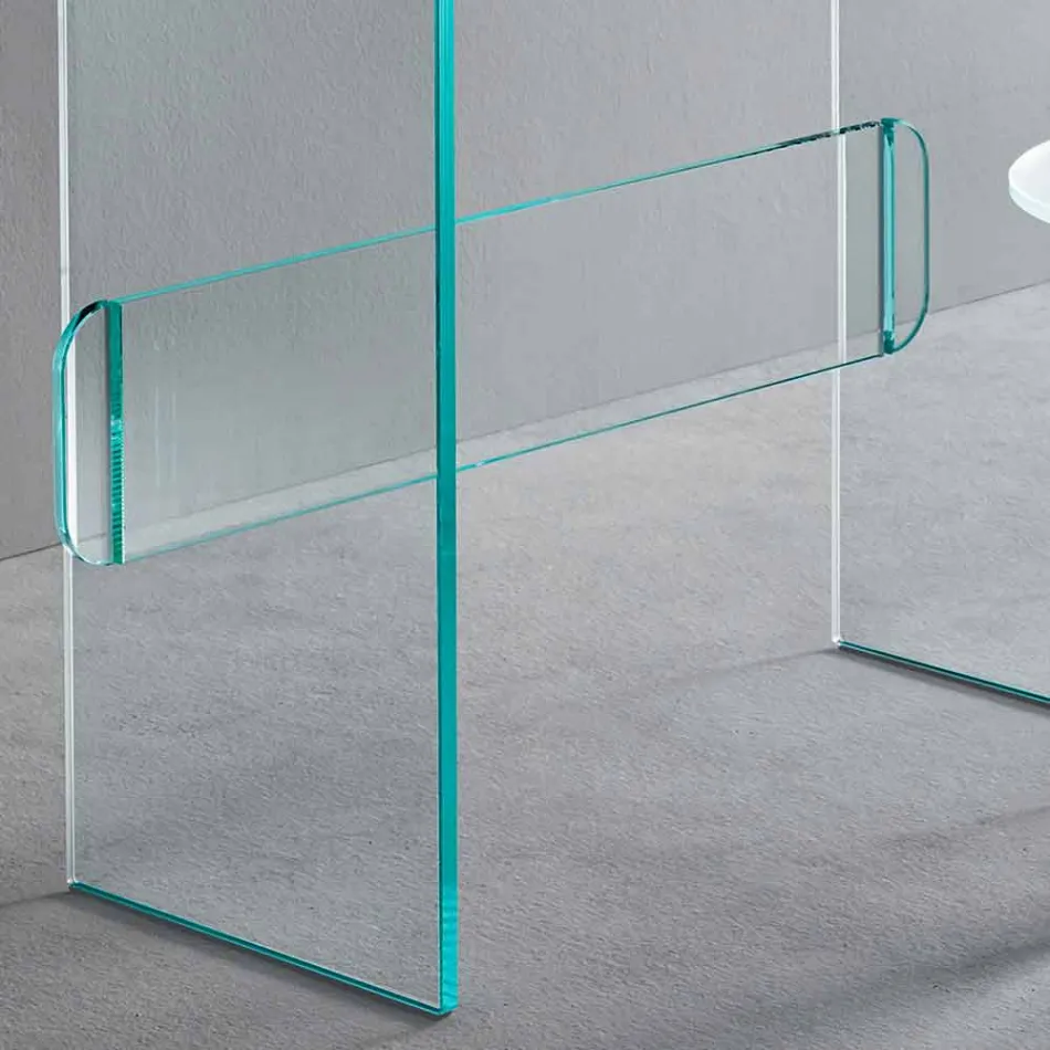 Masă de toaletă machiaj cu oglindă și sertar de sticlă 3 finisaje - Salvie Viadurini