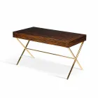 Dressing Table moderne cu pliere top în abanos strălucitor Ada 3 Viadurini