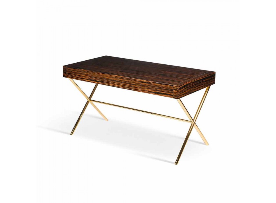 Dressing Table moderne cu pliere top în abanos strălucitor Ada 3 Viadurini