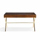 Dressing Table moderne cu pliere top în abanos strălucitor Ada 3 Viadurini