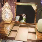 Dressing Table moderne cu pliere top în abanos strălucitor Ada 3 Viadurini