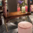 Dressing Table moderne cu pliere top în abanos strălucitor Ada 3 Viadurini