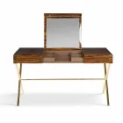Dressing Table moderne cu pliere top în abanos strălucitor Ada 3 Viadurini