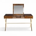 Dressing Table moderne cu pliere top în abanos strălucitor Ada 3
